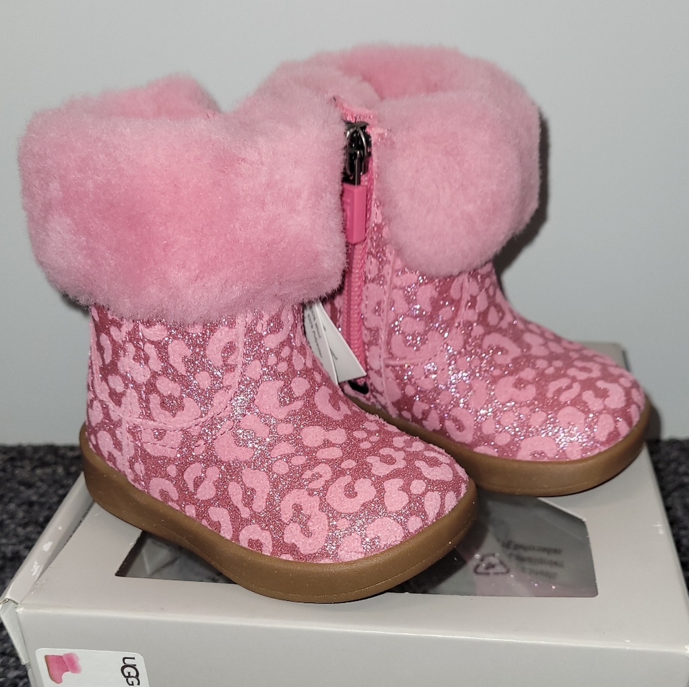 UGG Jorie II Glitter Leopard Genuine Shearling Boot